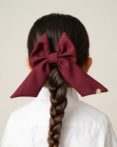 CARAMELO BTS School Hair Bow Clip Maroon